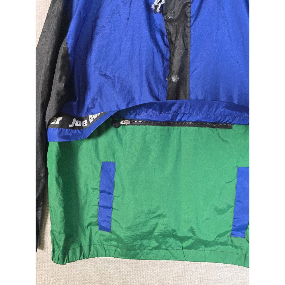 Vintage Joe Boxer Anorak Windbreaker Jacket Mens XL Colorblock Blue Green Y2K - Picture 5 of 10